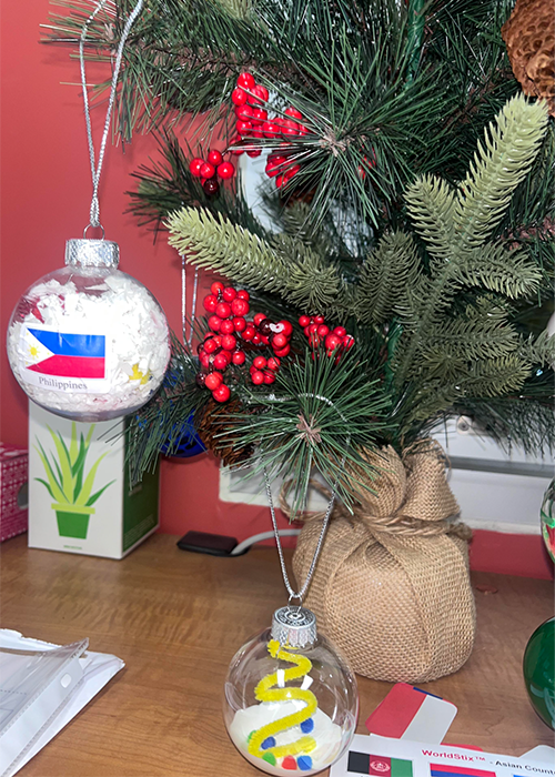 ornamnets on a tree