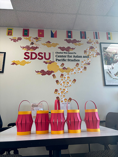 paper laterns at festival