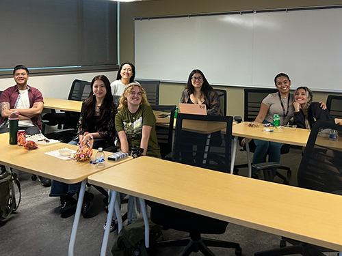 students at screening