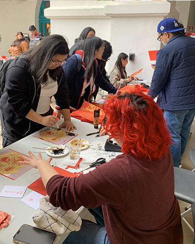 Lunar New Year craft table