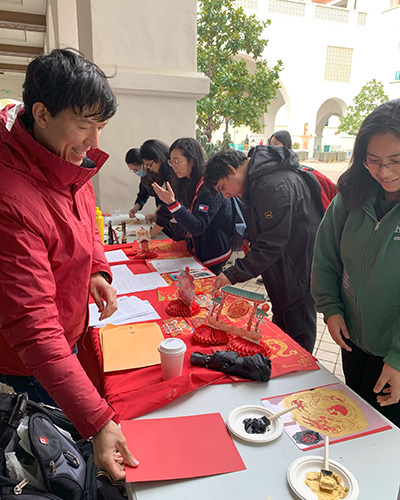 Lunar New Year craft table