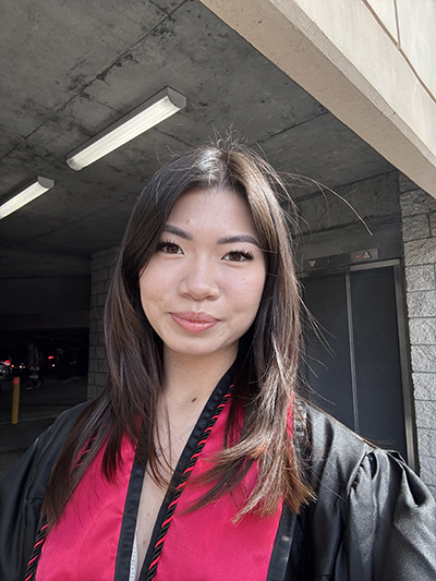 student at commencement
