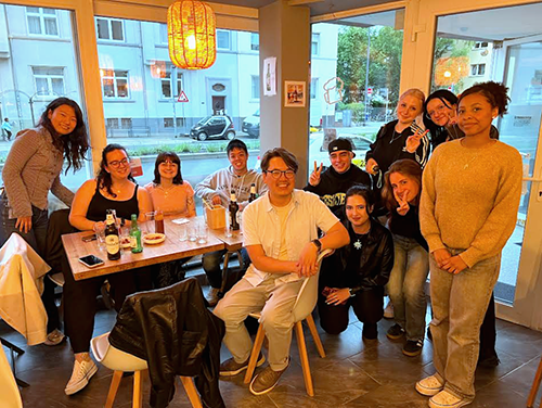 group of people at restaurant